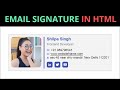 how to create email signature using by html
