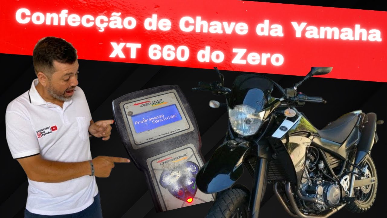 Confecção de Chave XT660 do Zero | Cópia e Programação 