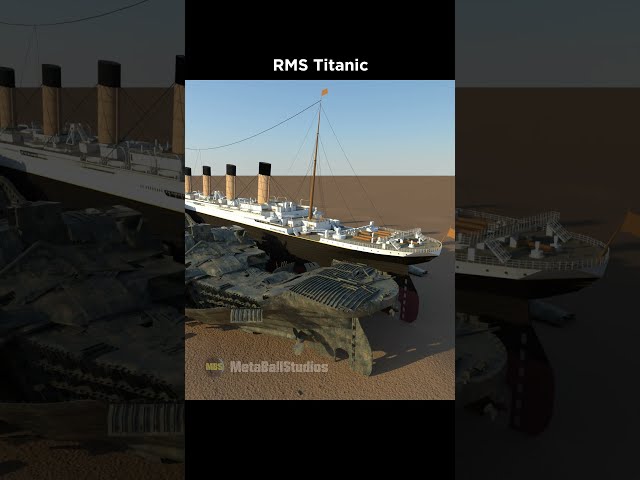 ⚓️🤯What The Titanic Looks Like Now Vs The Day It Sank class=