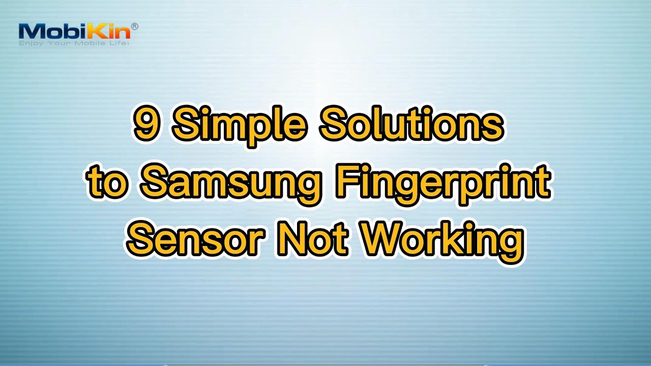 9 Simple Solutions to Samsung Fingerprint Sensor Not Working - YouTube