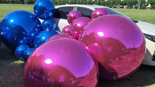 Hot Pink Inflatable Mirror Ball Reusable Big Bubble Balloon