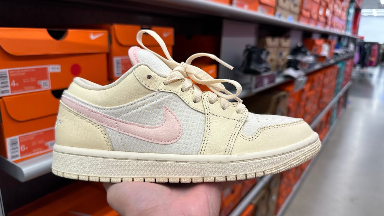 【Nike】 Jordan 1 Low SE Coconut Milk Muslin 24-30 Nike Air Jordan 1 Low SE Muslin Sail Coconut Milk - YouTube
