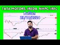 tata motors share bullish | ireda share bullish | Irfc share bullish | NHPC share bullish |
