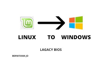 Dari Linux ke windows 10 bootable lagacy bios MBR disk ntfs