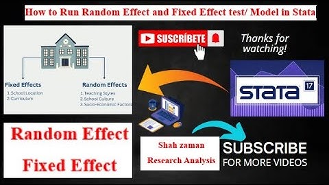 How to Run Random Effect and Fixed Effect test in Stata | Shah zaman Research Analysis