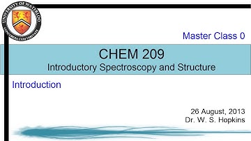 Spectroscopy I - Master Class 0 (Introduction)