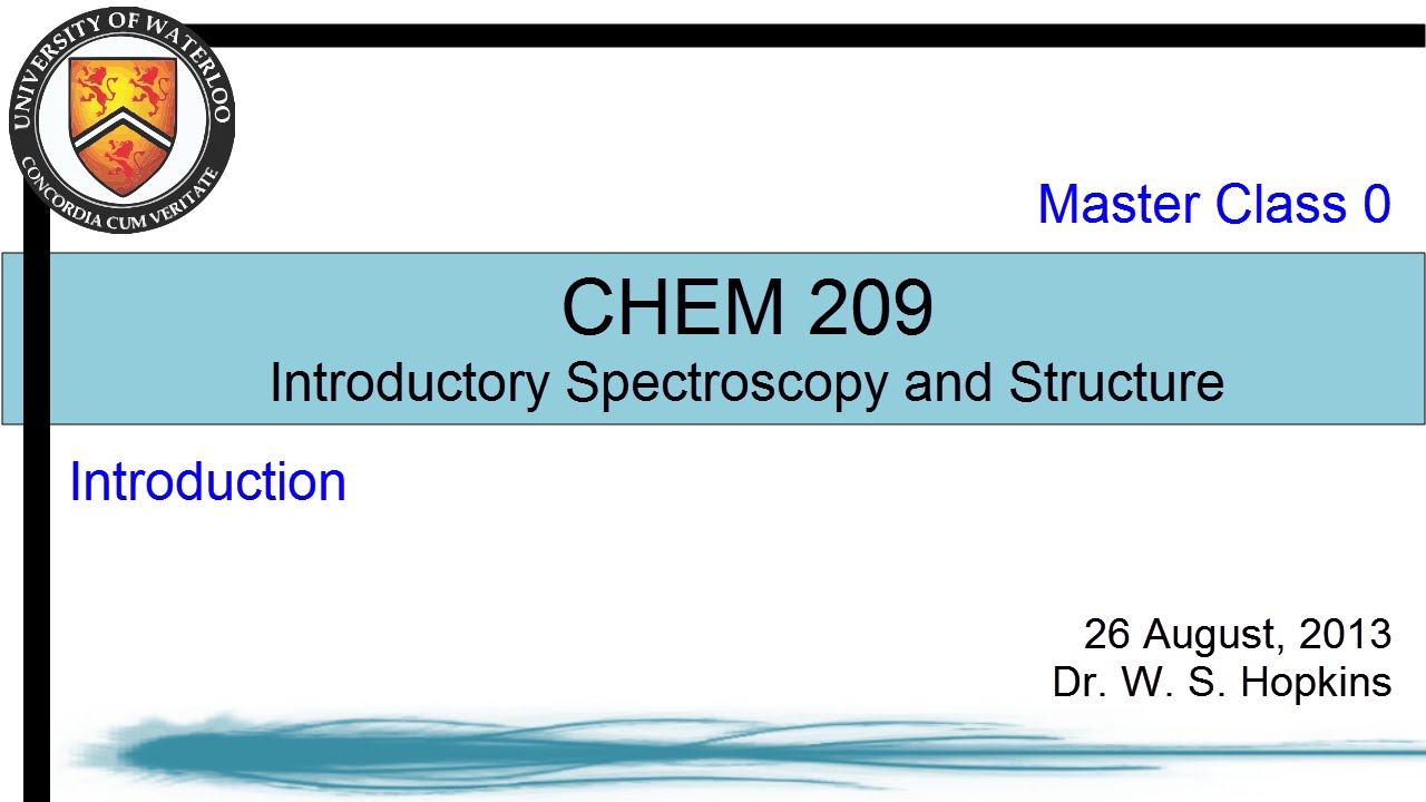 Spectroscopy I - Master Class 0 (Introduction)