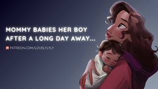 ASMR - Mommy Babies Her Boy After a Long Day Away 💙 F4M | Babying | Soft \u0026 Gentle | Sleep Aid
