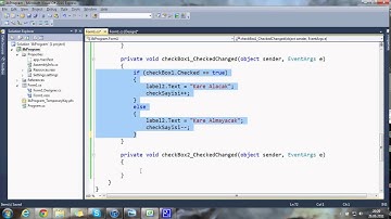 Visual C# 04 Checkbox Kullanımı Part 1