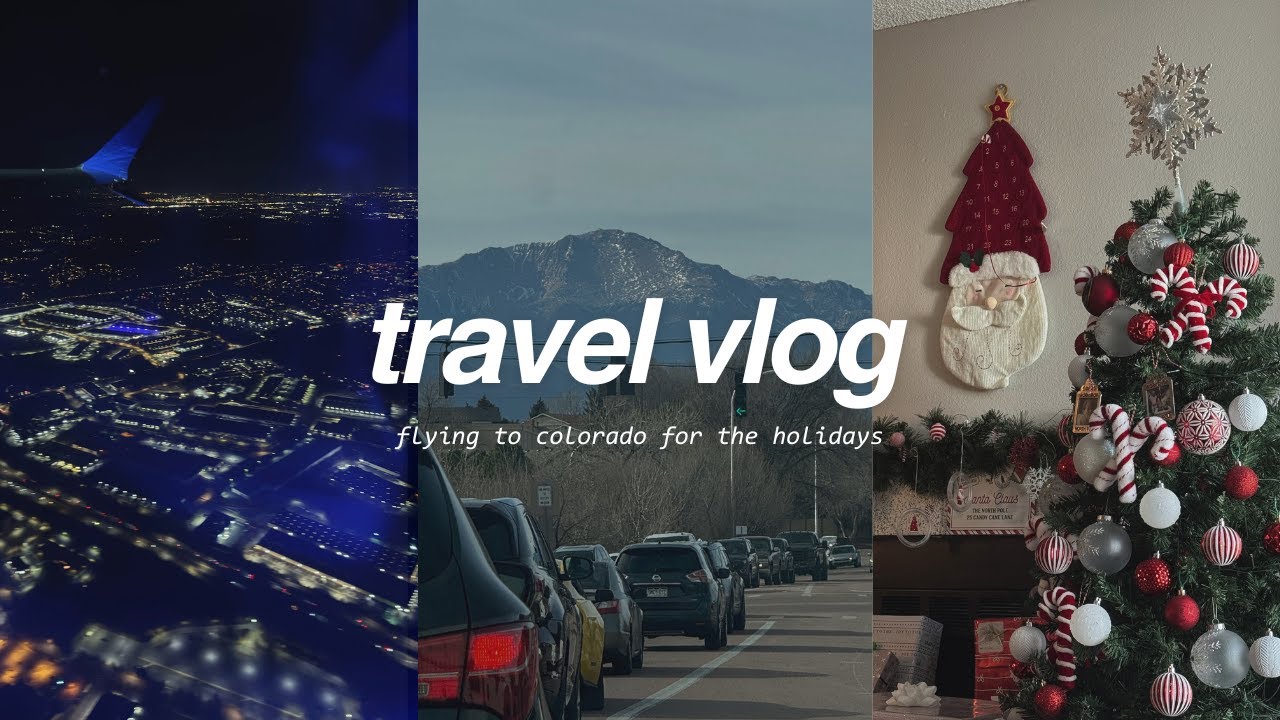 travel vlog 🛫 | flying to colorado for the holidays and testing out the dji mic mini