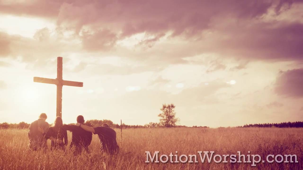 Worship Field Group Kneeling Cross Hd Looping Background By Motion