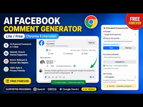 Free AI Facebook Comment Generator Chrome Extension (Install + Full Demo + Source Code)