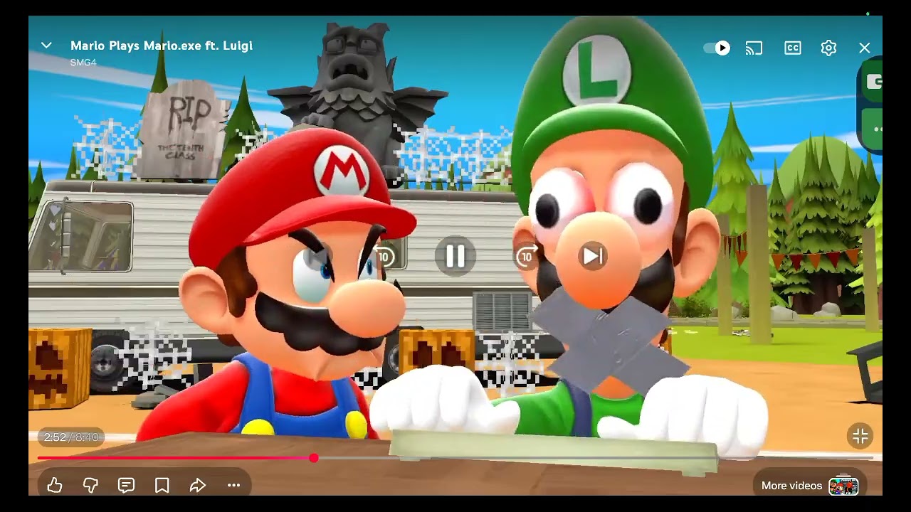 I watched MARIO PLAYS MARIO. EXE! (So funny) 