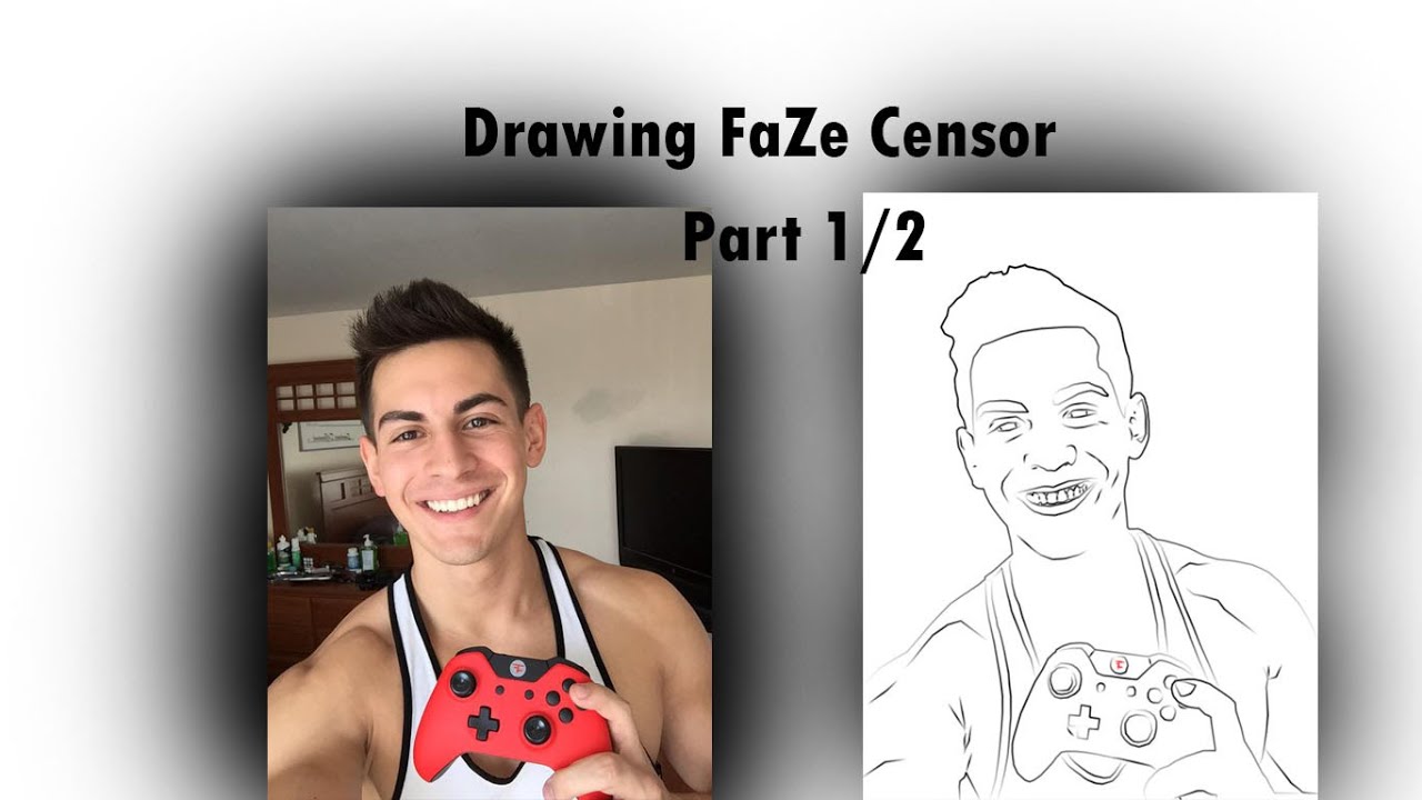 Drawing FaZe Censor Part 1/2 - YouTube.