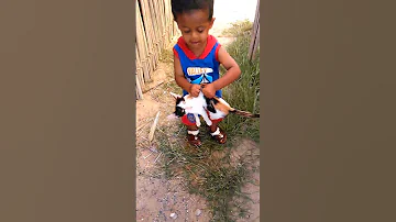 قطة تهاجم طفل 