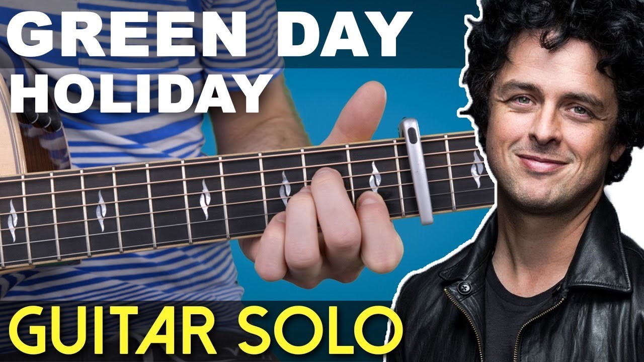 Holiday Green Day Beginner Friendly GUITAR SOLO OnScreen TAB