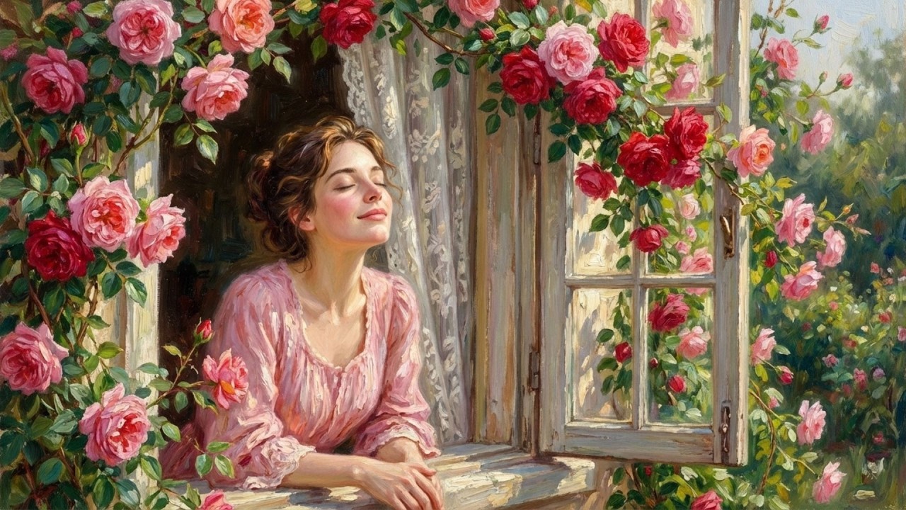 The Victorian Rose Garden & Windmill | England 1890s | Visual Poem & Relaxing Classical Music