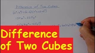 How to use the Difference of Two Cubes