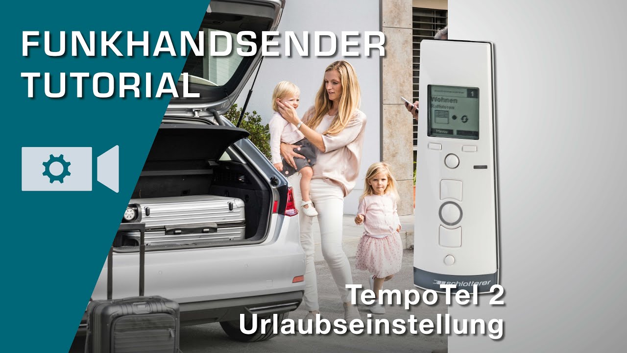 Temptel Funkhandsender TempoTel2 Urlaubseinstellung - YouTube