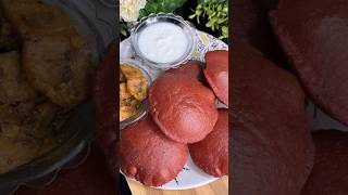 Beetroot poori | Red poori | Raita beetroot poori healthy trending shorts homemade easy ?‍?