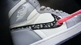 CUSTOMIZING $2,000 DIOR JORDAN 1 | DIOR 