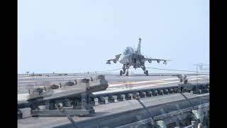 Watch LCA Tejas Naval version landing on INS Vikrant #indiannavy #shorts #drdo