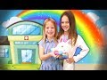 Toy Doctor Lucy Cures Addy's Giggles with Rainglow Unicorn Vet