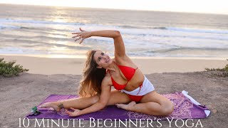 10 Minute Beginners Beach Yoga