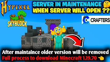 Crafters MC maintainance Important news | 😱 | Crafters will not work on older Minecraft version