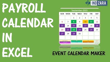 Payroll Calendar using Event Calendar Maker Excel Template