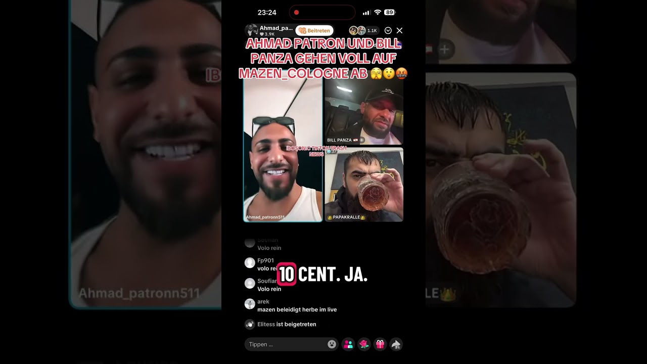 AHMAD PATRON UND BILL PANZA GEHEN VOLL AUF MAZEN_COLOGNE AB 🫣😲🤬
