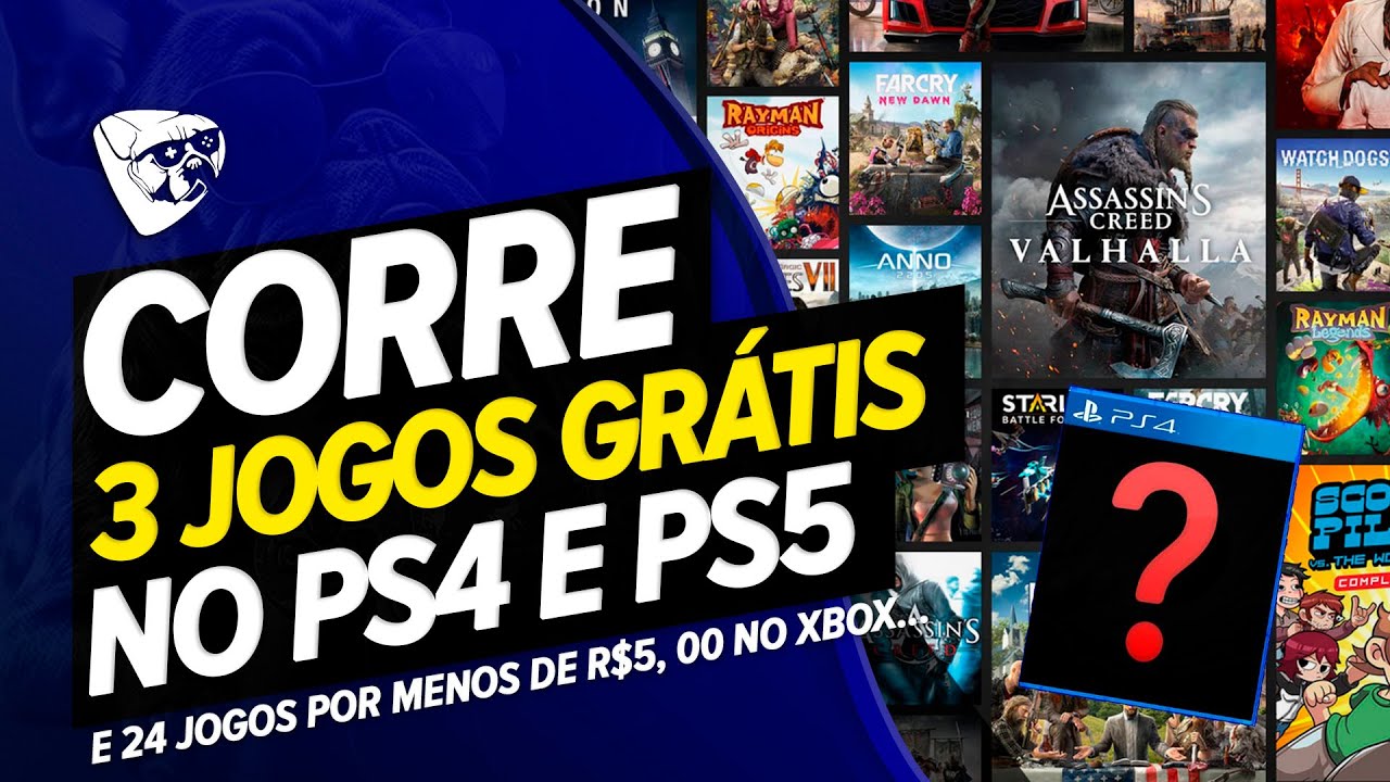 Aproveite agora! 3 jogos gratuitos para PS4 e PS5 disponíveis NESSE MOMENTO!