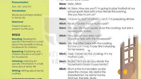 Tiếng Anh 10 Global Success (Unit 1 Family Life) Getting Started (Trang 8,9)