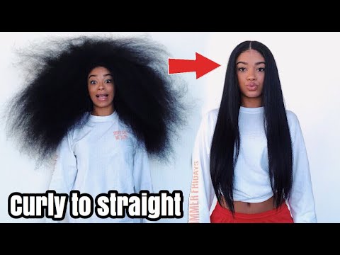 Curly To Straight Hair No Frizz New 2018 Jasmeannnn Youtube