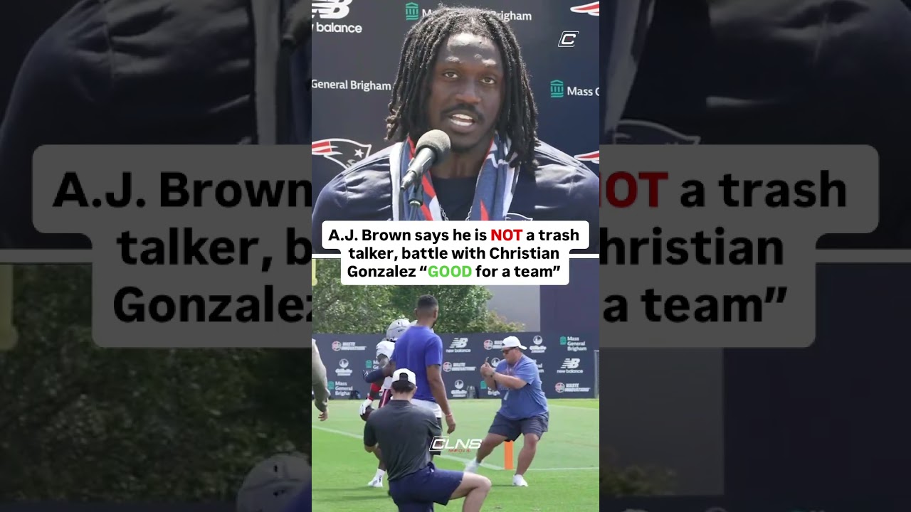 A.J. Brown on his battle with Christian Gonzalez #patriots