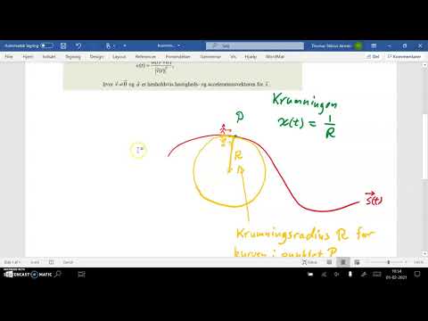 vektorfunktioner 10 del1 krumningsradius betydning