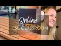 My ESL Online Classroom Setup// minimal & productive desk set up, organization ideas