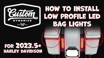 Install of Custom Dynamics Low Profile LED Saddlebag Lights for 2023.5+ Harley Davidson® Motorcycles