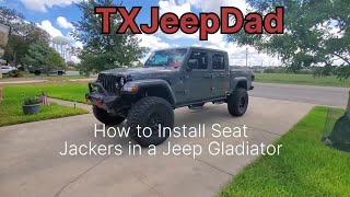 How to Install: Desert Does It Seat Jackers  Jeep Gladiator  *fix that uncomfortable seat [ep 15]