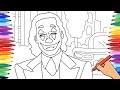 THE JOKER COLORING PAGES - DRAWING AND COLORING JOKER BATMAN VILLAIN FOR KIDS