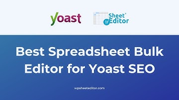 Spreadsheet Bulk Editor for Yoast SEO: Bulk update SEO for thousands of posts, pages, products, etc.