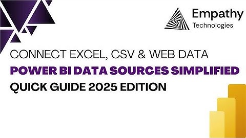 How to connect various Data Sources 2025 : Connect Excel, CSV & Web Data in Power BI