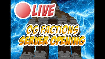 OG FACTIONS SERVER OPENING !!! *LIVE* | Minecraft FACTIONS #1