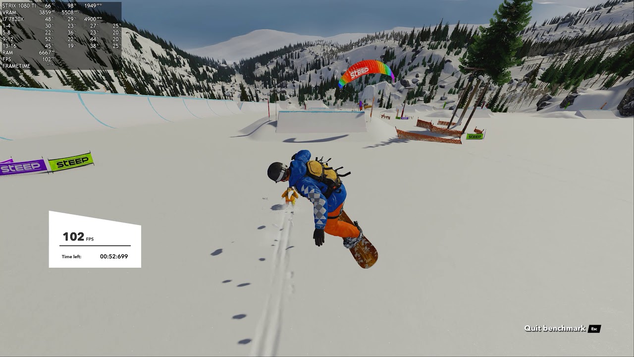 STEEP BENCHMARK i7 7820X @ 4.9GHz GTX 1080 TI ULTRA PRESET 1440P