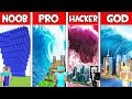 Minecraft REAL LIFE TSUNAMI HOUSE BUILD CHALLENGE - NOOB vs PRO vs HACKER vs GOD | Animation