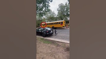 #tesla runs over children-puppets after school. #accident