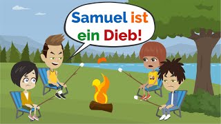 Deutsch lernen | Die Wahrheit über Samuel! | Wortschatz und wichtige Verben