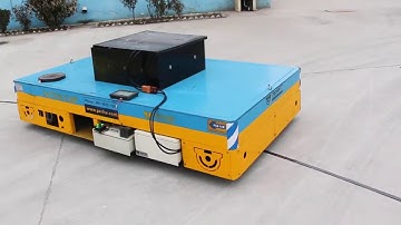Electric Automated Guided Vehicle[AGV] robot on Industrial transport handling