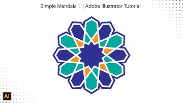 How to Make Simple Mandala Arabic design - Adobe Illustrator Tutorial