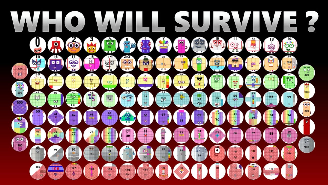 ( New Level ) 130 Numberblocks Marble Race in Algodoo | Round 18